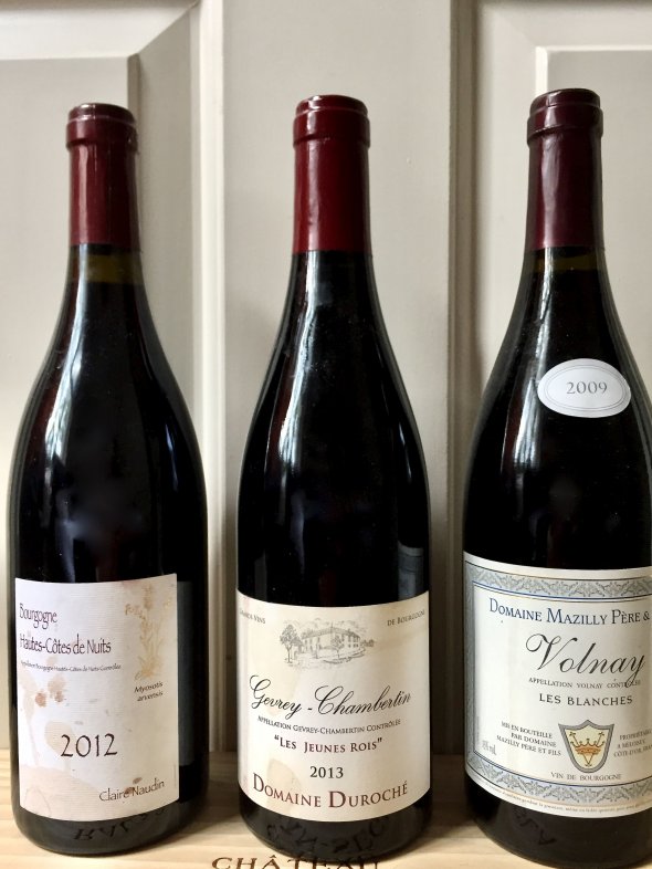 2009-2012 Naudin, Duroche, Mazilly - 3 btl. Burgundy - Gevrey Chambertin, Volnay 