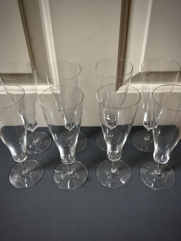8 Riedel Sommeliers Champagne glasses - Hand-made in Austria 