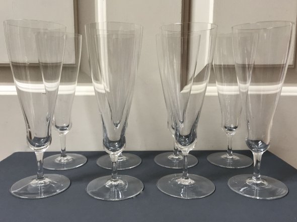 8 Riedel Sommeliers Champagne glasses - Hand-made in Austria 