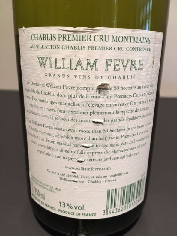 Chablis Premier Cru Montmains Domaine William Fevre 2015