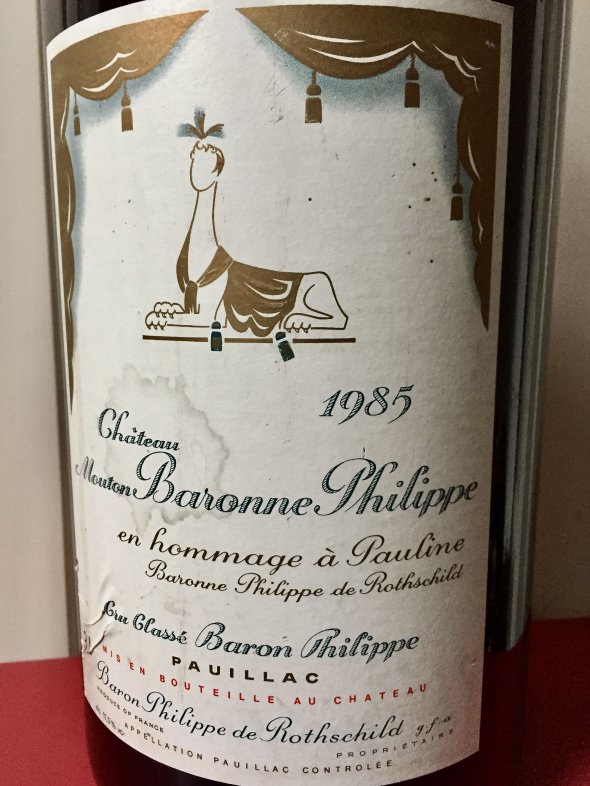 1985 3L double Magnum Mouton Baronne Philippe, Pauillac, 5eme Cru Classe