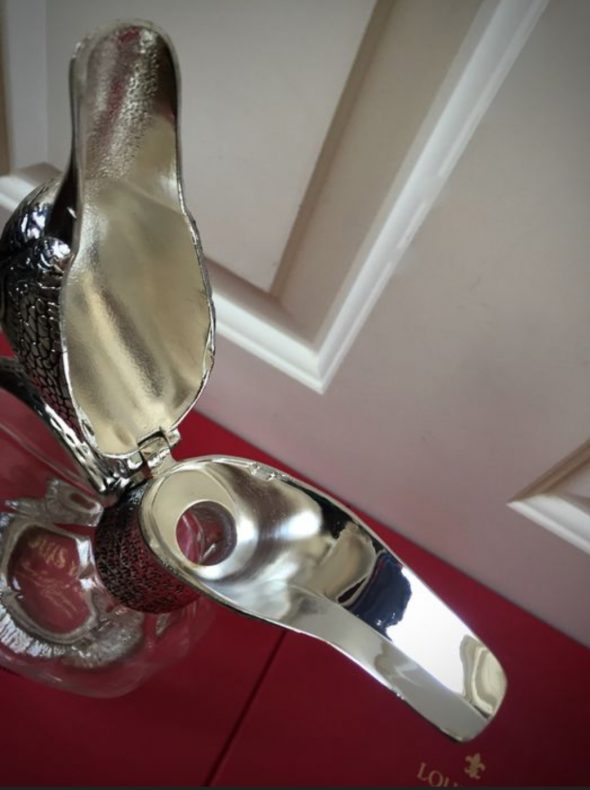 Crystal/Silverplate decanter