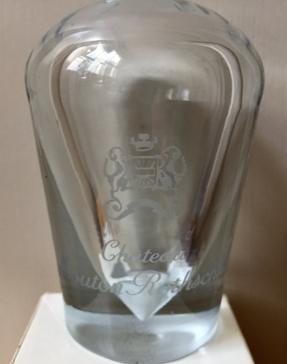 Ch. Mouton Rothschild - rare crystal glass Barrel Stopper/Paperweight, NV