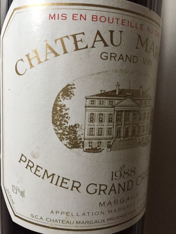 1988 Chateau Margaux, Bordeaux, 1er Cru :: Fine Wine Marketplace