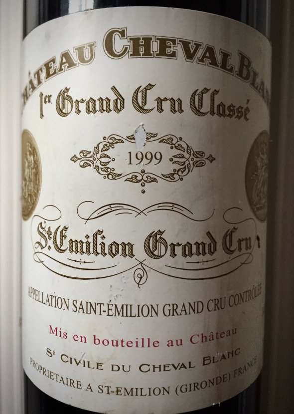 1999 Cheval Blanc, Bordeaux, Saint Emilion, 1er Grand Cru Classe A