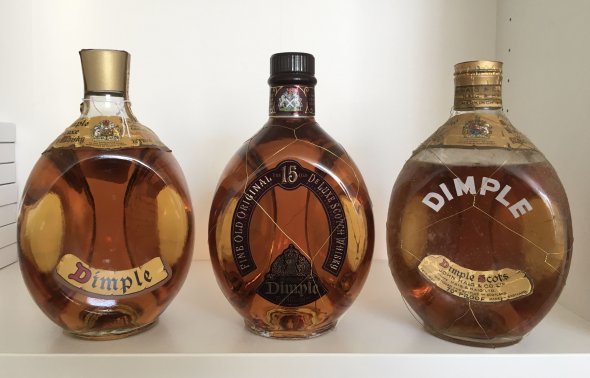 Vintage Lot of 3 Bottles of Dimple Whisky