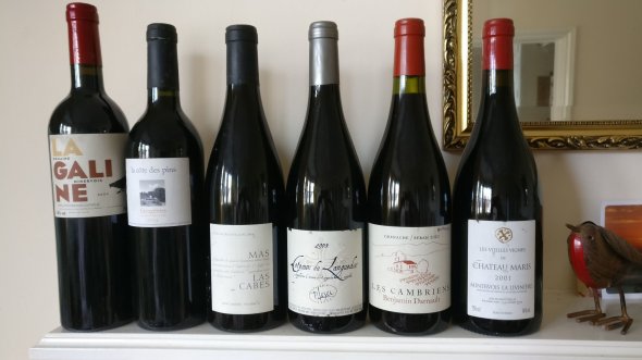 Mixed Sothern french red wine including Chateau Maris Minervois vieilles vignes
