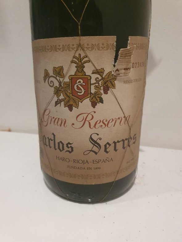 1964 Carlos Serres, Rioja Gran Reserva, Rioja, Spain, DOC, Reserva