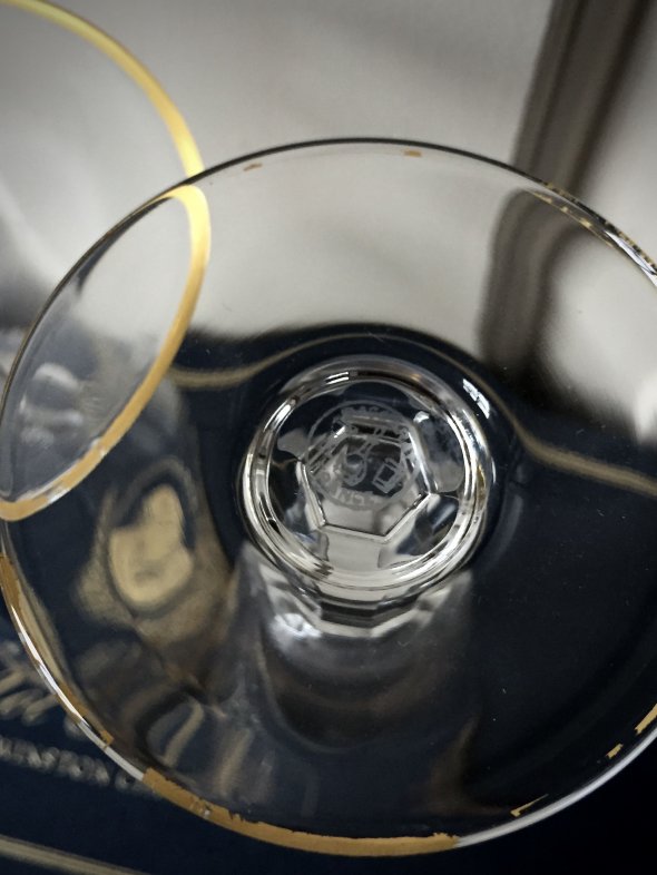 5 Baccarat 24k gold/crystal Champagne glasses