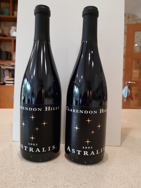 2 x Bottles of Clarendon Hills, Astralis Shiraz. 2003 & 2005 both 99/100RP