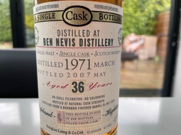 Ben Nevis Distillery Highland Single Malt 1971 - Aged 36 years.