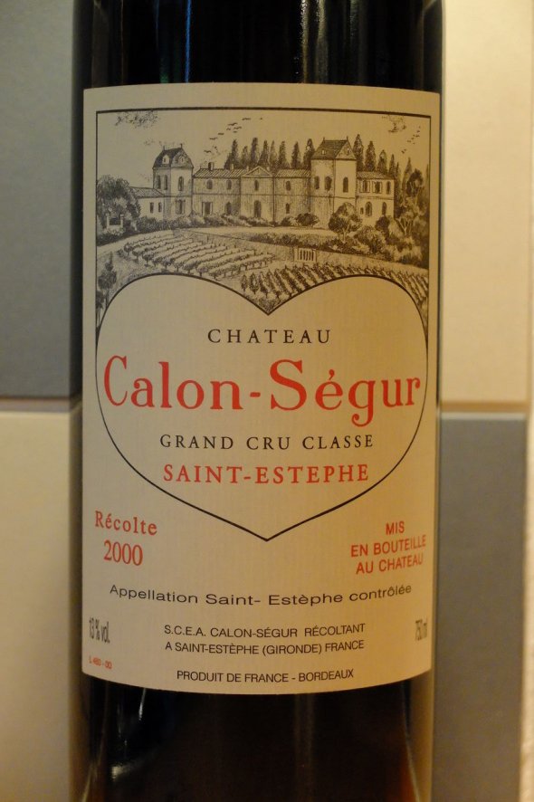 Chateau Calon Segur 3eme Cru Classe, Saint-Estephe 2000 (RP 91 pts)