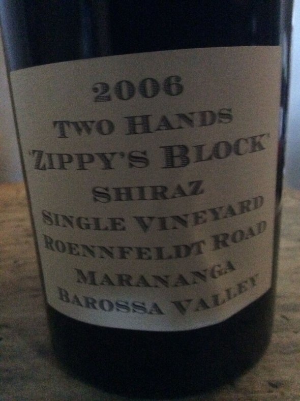 Two Hands, Zippy's Block Shiraz, Barossa Valley