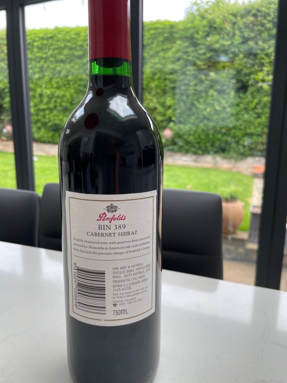 Penfolds, Bin 389 Cabernet Shiraz, South Australia