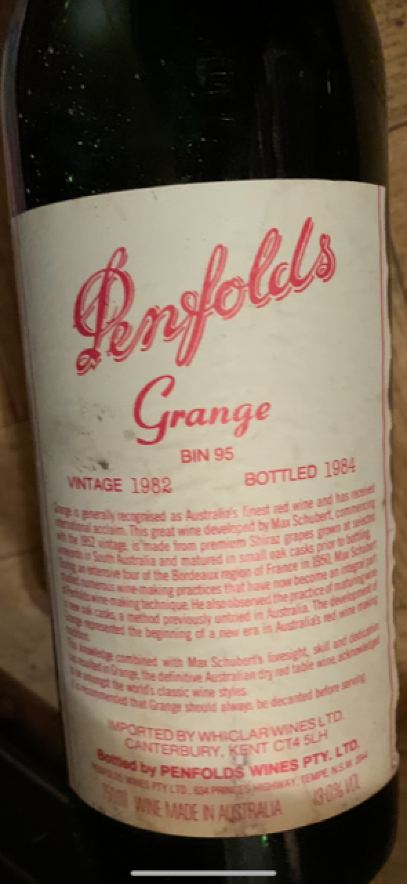 Penfolds, Grange Bin 95, South Australia