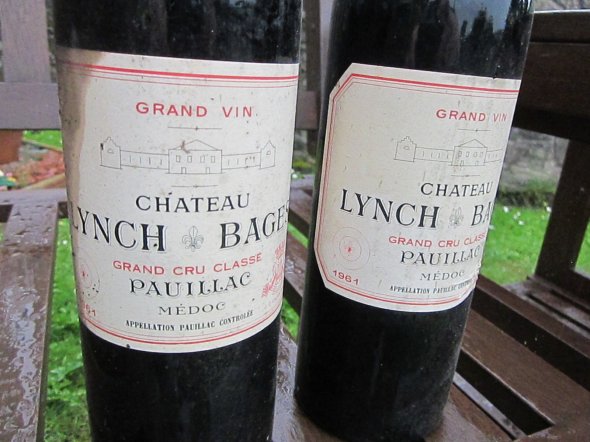 Two Bottles Chateau Lynch Bages Grand Cru Classe, Pauillac 1961