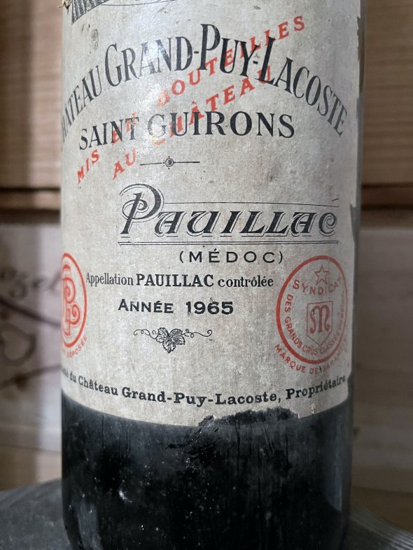 1965 Chateau Grand-Puy-Lacoste 5eme Cru Classe, Pauillac