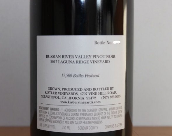 Kistler Vineyards Laguna Ridge Vineyard Pinot Noir