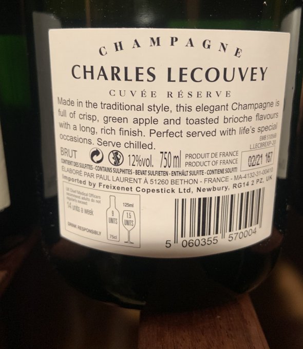 Champagne Charles Lecouvey Cuvee Reserve 