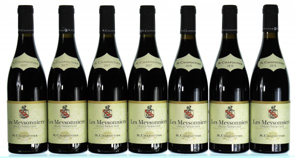 Vertical of Chapoutier, Crozes-Hermitage, Les Meysonniers, 2015 and 2017  