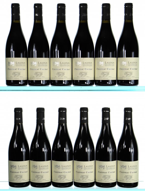 Vertical of Chateau Courac, Cotes du Rhone Villages Laudun Rouge, 2015 and 2016 