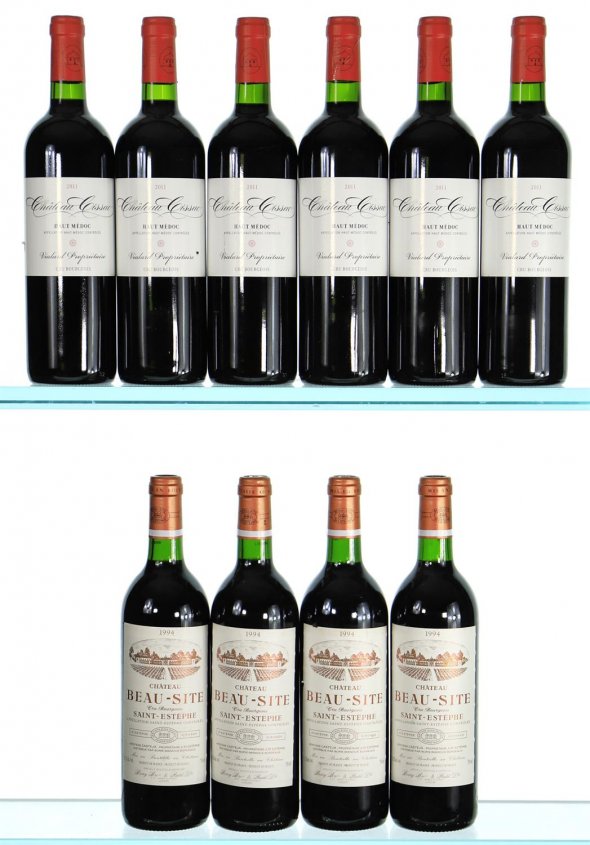 Mixed Bordeaux from Saint-Estephe and Haut-Medoc 1994/2011