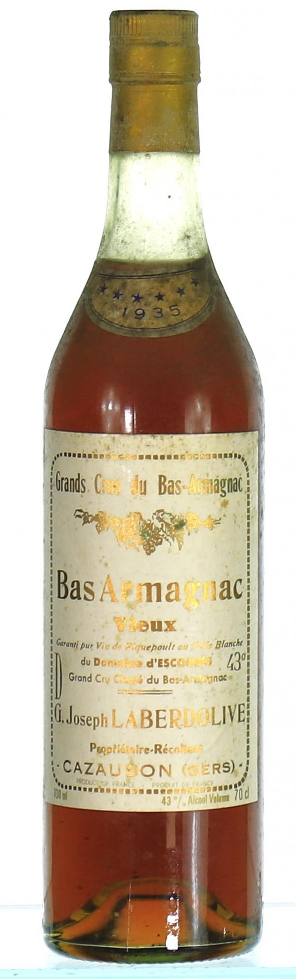 Bas Armagnac Laberdolive Cazoubon, Domaine d’Escoubes (Ex Tour D’Argent, Paris)