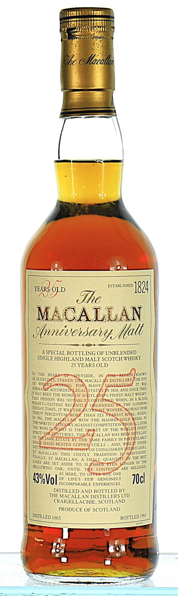 Macallan, Highland Single Malt Anniversary Malt 25YO 1965, Speyside