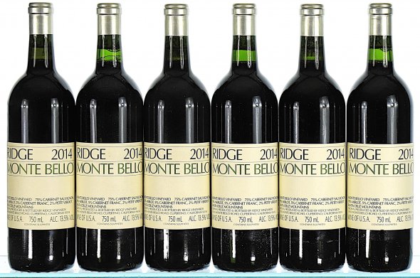 Ridge, California Cabernet Sauvignon Monte Bello, Santa Cruz Mountains - In Bond