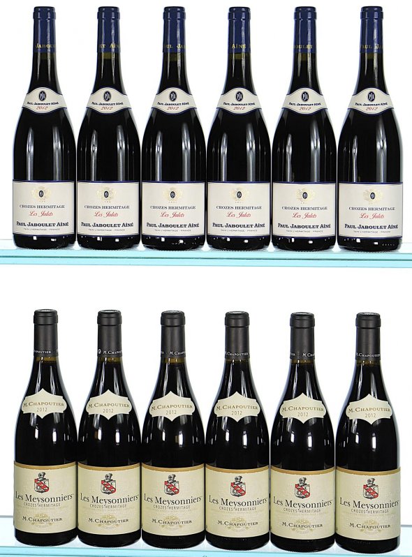 Mixed Lot of Crozes-Hermitage from Chapoutier and Paul Jaboulet Aine 