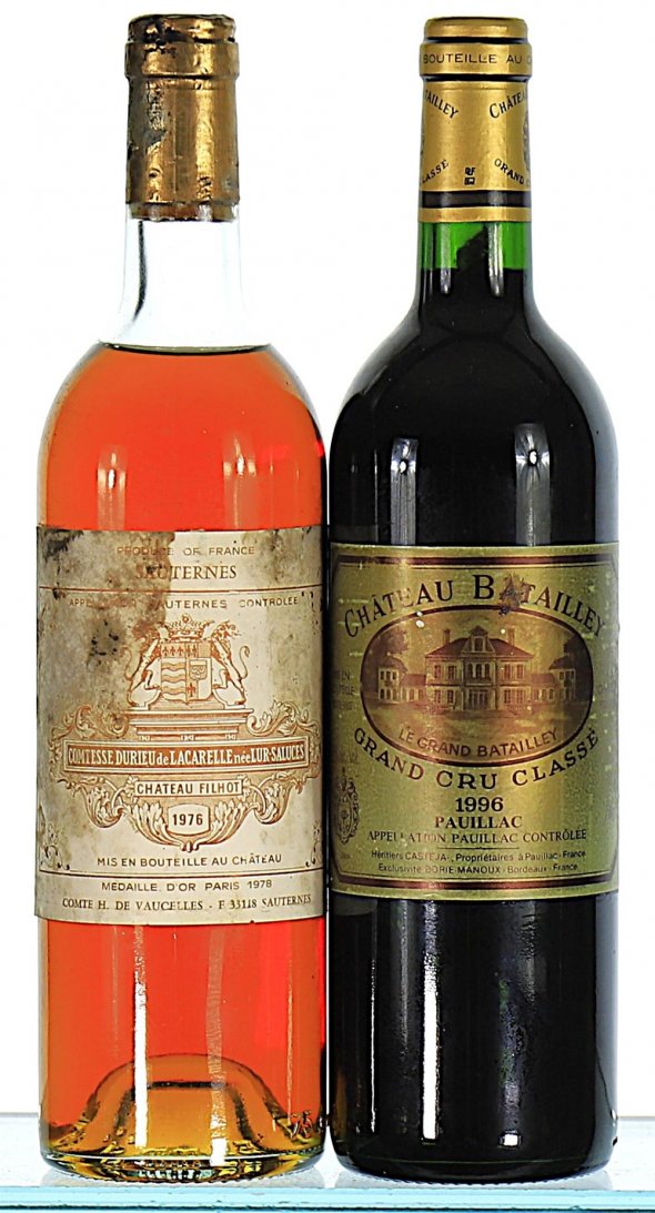 1976/1996 Mixed Lot from Sauternes and Pauillac
