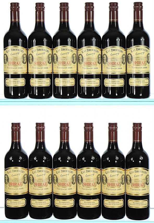 Kay Brothers, Amery Vineyards Block 6 Shiraz, Mclaren Vale  - In Bond