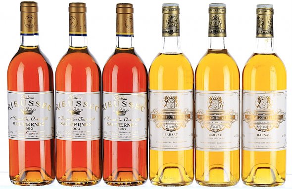1988/1990 Mixed Lot of Sweet Wines from Sauternes and Barsac