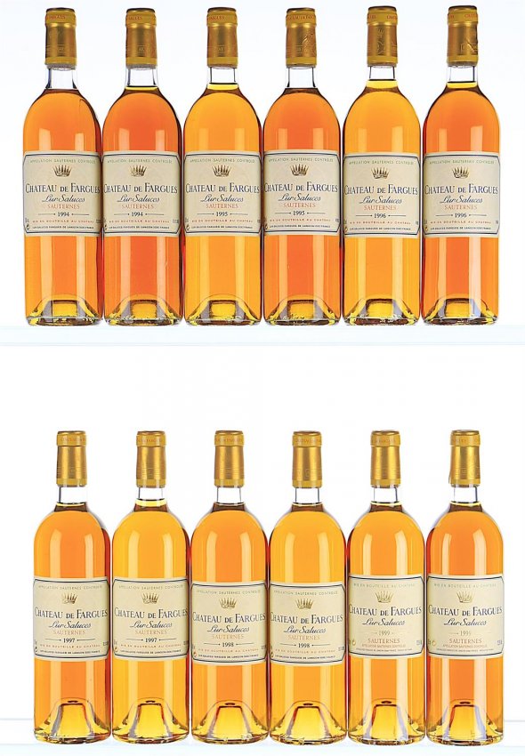 1994/1999 Vertical of Chateau de Fargues, Sauternes