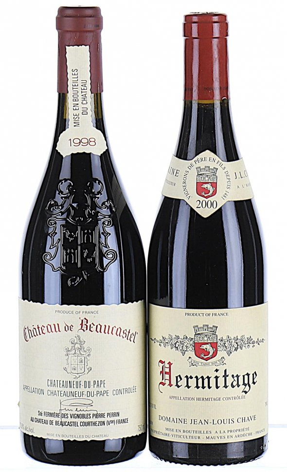 1998/2000 Mixed Lot of Beaucastel and Jean Louis Chave 