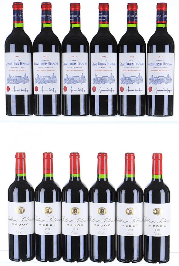 2013/2016 Mixed Lot of Grand Corbin-Despagne, St Emilion and Potensac, Medoc