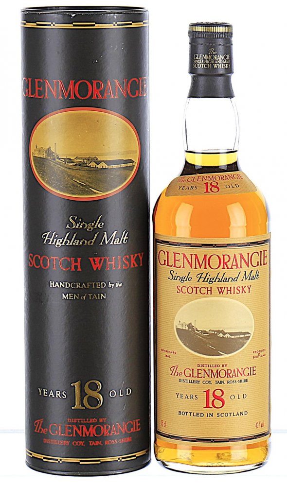 Glenmorangie, Highland Single Malt 18YO, Highlands - 1990s Bottling