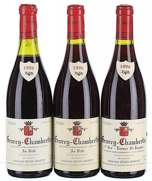 Mixed Lot of Denis Mortet, Gevrey-Chambertin Premier Cru, Au Velle and Lavaut Saint-Jacques