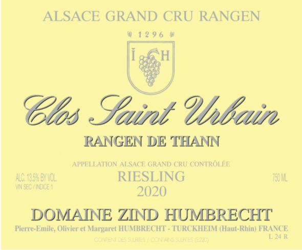 Domaine Zind Humbrecht, Thann Clos Saint Urbain Riesling Grand Cru, Rangen