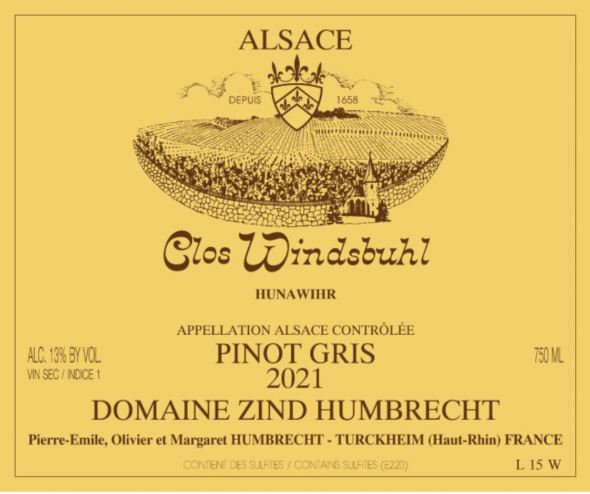Domaine Zind Humbrecht, Clos Windsbuhl Pinot Gris