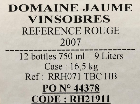 Vinsobres Cuvee Reference